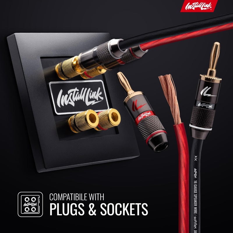 Install Link 14 Gauge Speaker Wire (Speaker Cable) for Car, Home or RV Audio Cable, 100ft, CCA - Image 4
